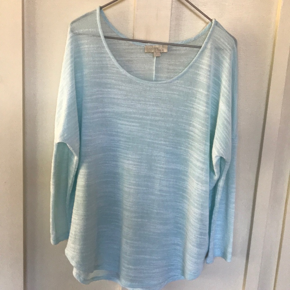 NWOT Light aqua color Tunic by olive & oak